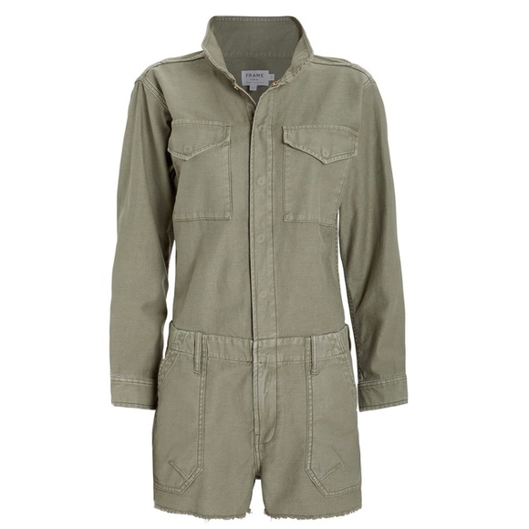 NWOT Frame Denim Army Service Shortall Romper - Picture 6 of 10